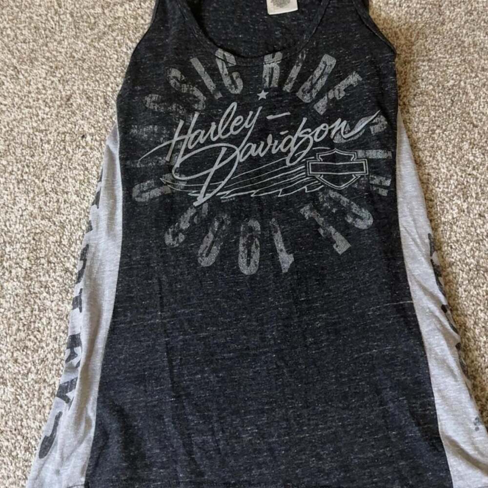 Harley-Davidson Lake Erie Ohio Graphic Tri-Blend Tank Top
